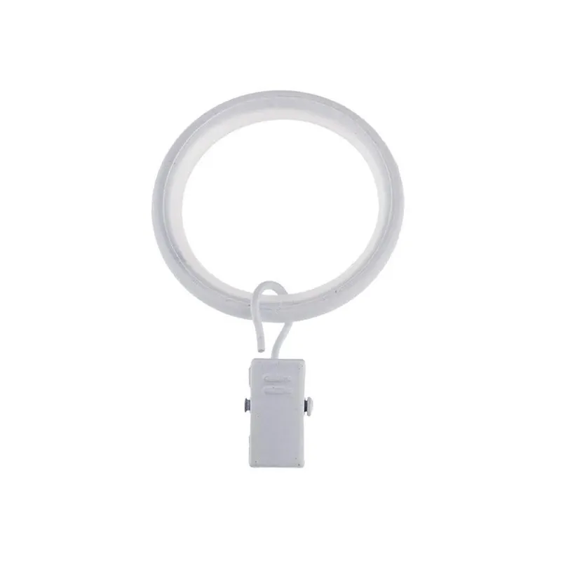 Žiedai su segtukais Domoletti 90180024, 1.9 cm, balta sp., 10 vnt.