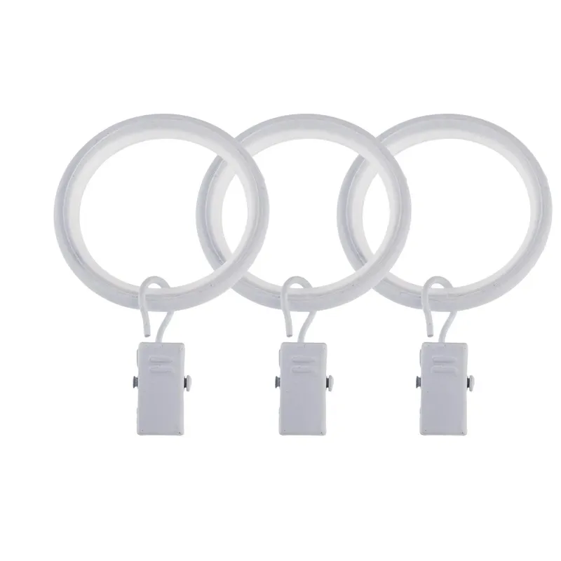 Žiedai su segtukais Domoletti 90180024, 1.9 cm, balta sp., 10 vnt.