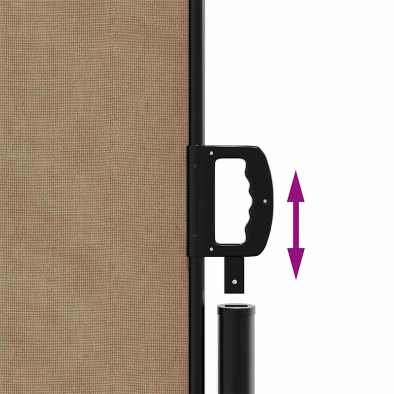 vidaXL izvelkams sānu markīze, pelēkbrūns, 120x500 cm