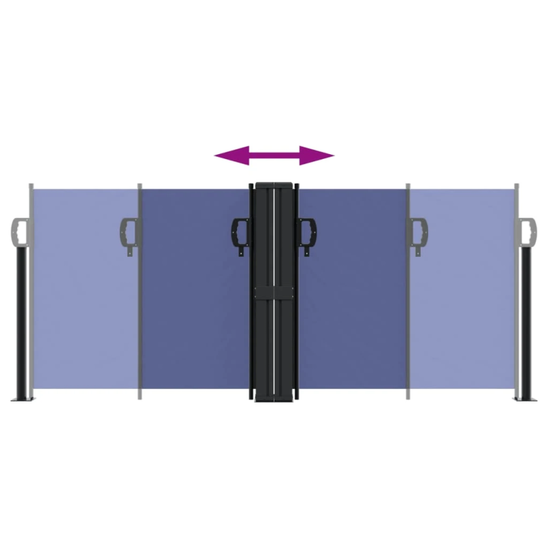 vidaXL izvelkams sānu aizslietnis, zils, 100x600 cm