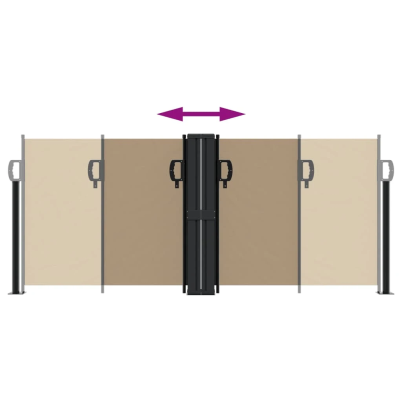 vidaXL izvelkams sānu aizslietnis, pelēkbrūna, 100x600 cm