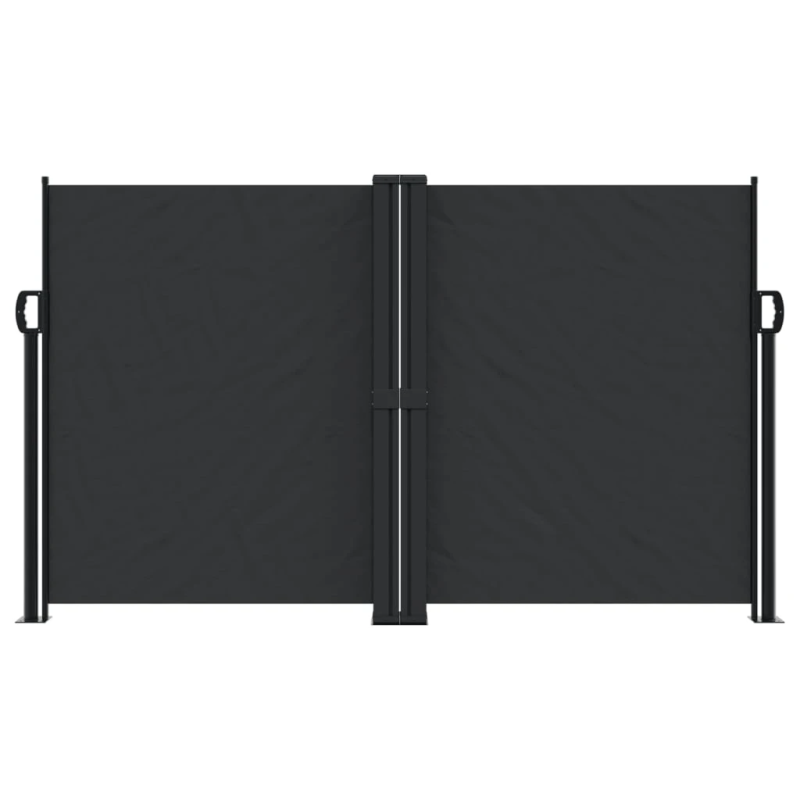 vidaXL izvelkams sānu aizslietnis, melns, 140x600 cm