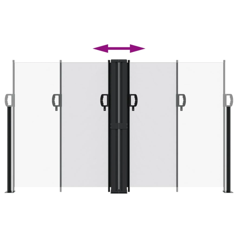 vidaXL izvelkama sānu markīze, balta, 140x600 cm