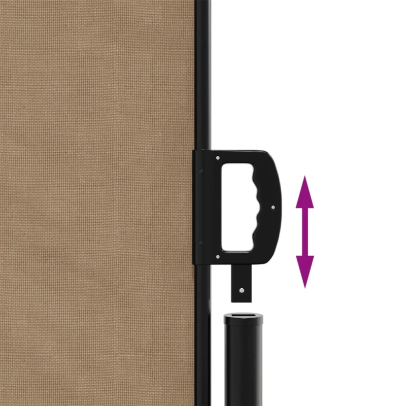 vidaXL izvelkama sānu markīze, pelēkbrūna, 140x600 cm