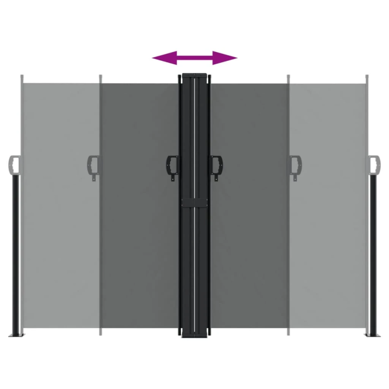 vidaXL izvelkama sānu markīze, antracītpelēka, 180x600 cm