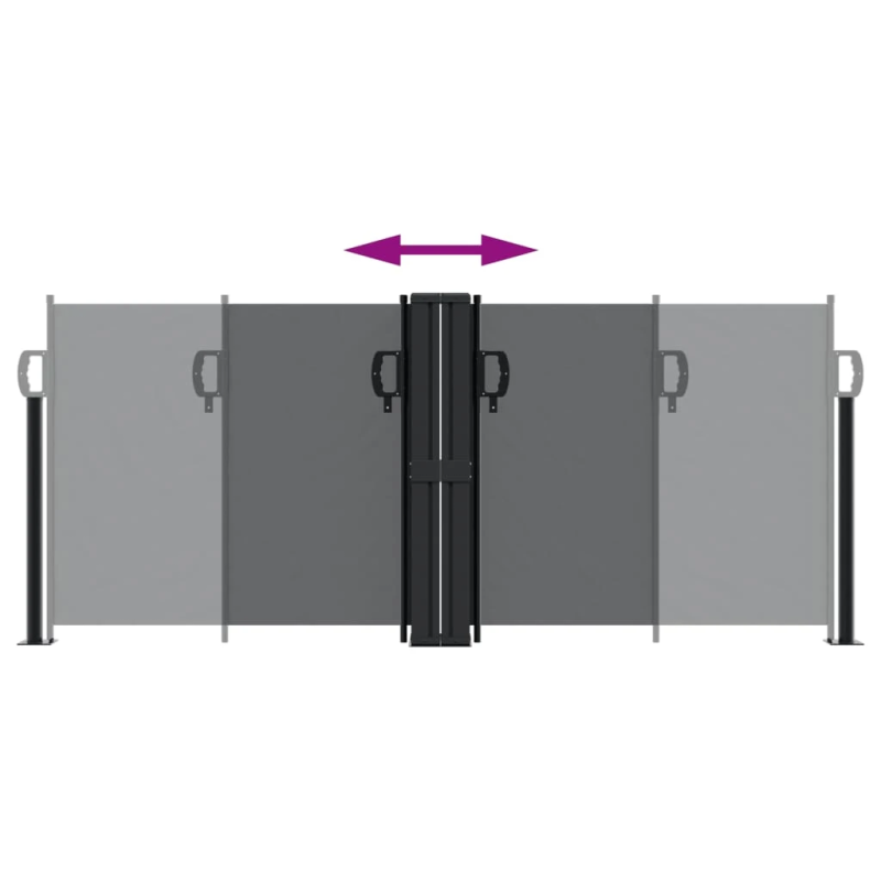 vidaXL Ištraukiama šoninė pertvara, juodos spalvos, 100x1000cm