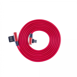 Sbox USB- Micro USB 90 M-M 1.5m USB-MICRO-90R strawberry red