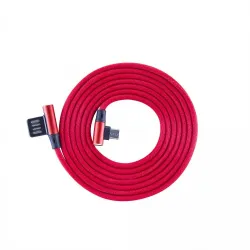 Sbox USB- Micro USB 90 M-M 1.5m USB-MICRO-90R strawberry red