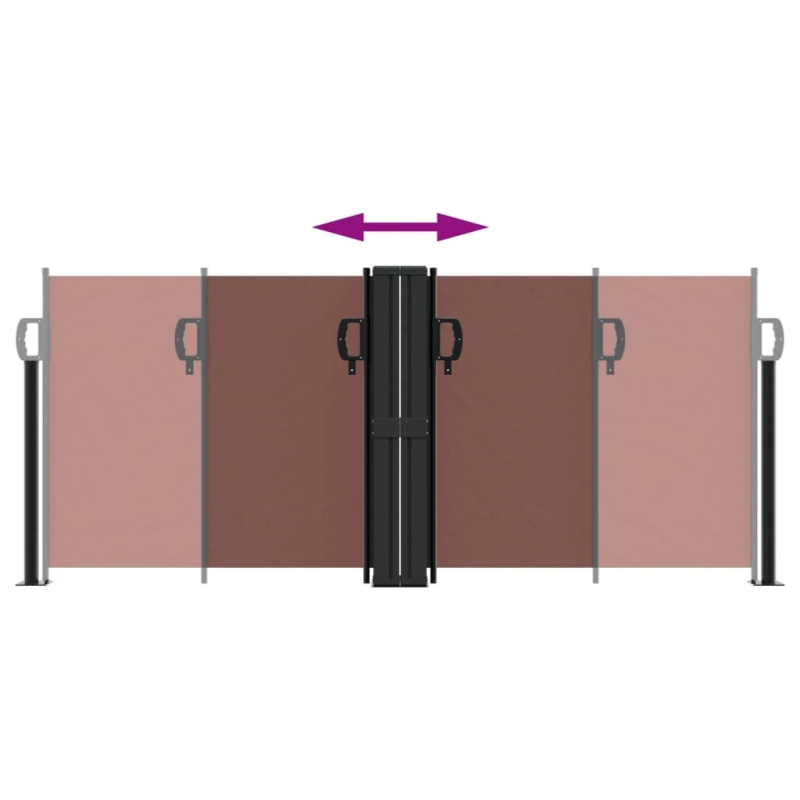 vidaXL izvelkams sānu aizslietnis, brūns, 100x1000 cm