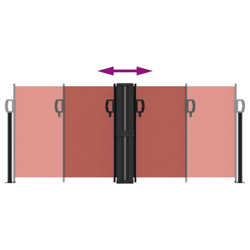 vidaXL izvelkams sānu aizslietnis, sarkanbrūna, 100x1000 cm