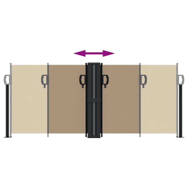 vidaXL izvelkams sānu aizslietnis, pelēkbrūna, 100x1000 cm