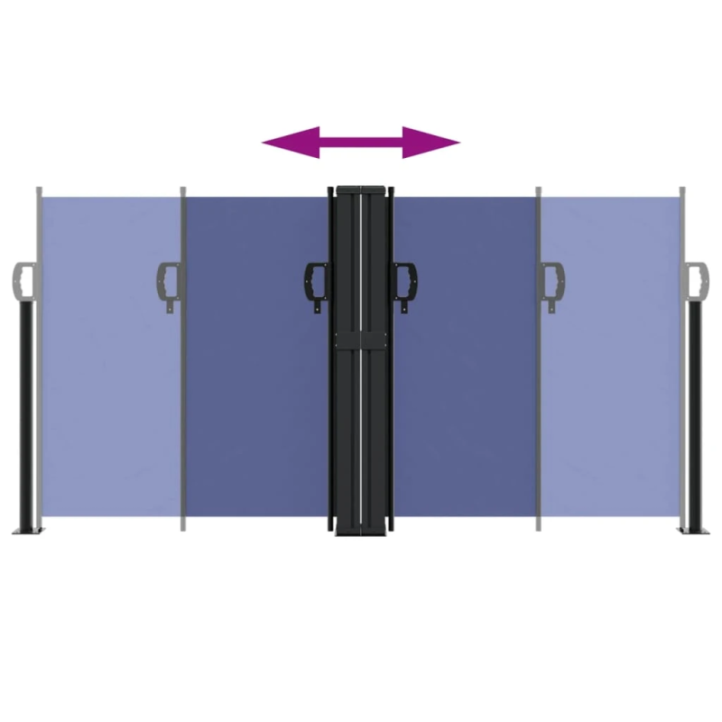 vidaXL izvelkams sānu aizslietnis, zils, 120x1000 cm