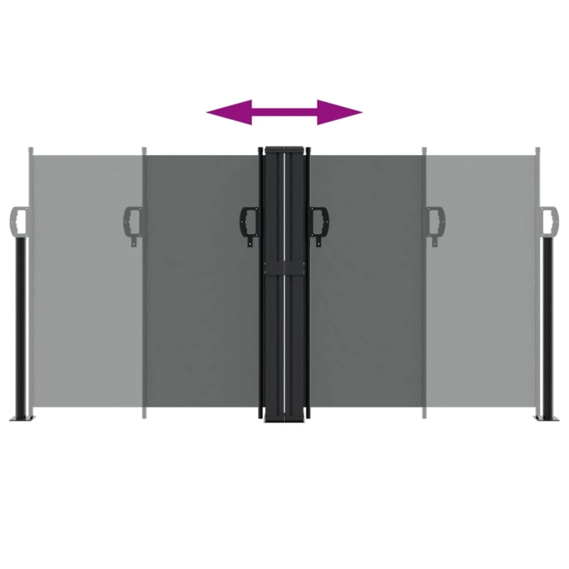 vidaXL izvelkams sānu aizslietnis, antracītpelēks, 120x1000 cm
