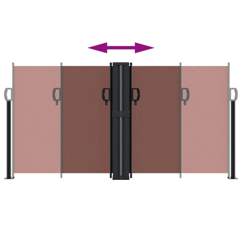 vidaXL izvelkams sānu aizslietnis, brūns, 120x1000 cm