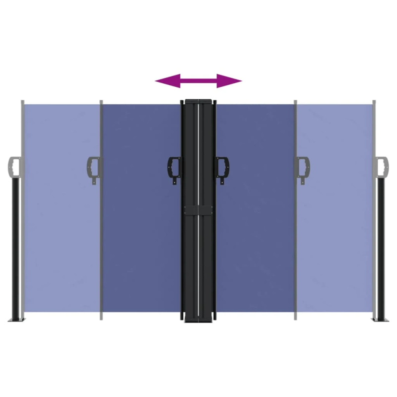 vidaXL izvelkams sānu aizslietnis, zils, 140x1000 cm