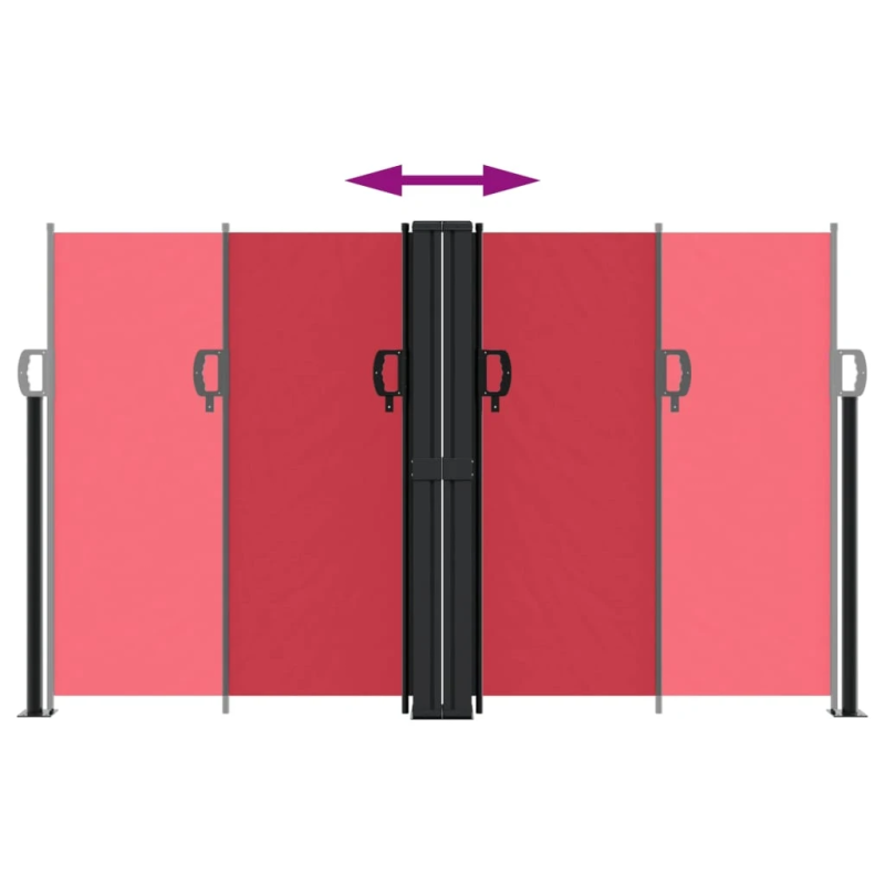 vidaXL izvelkams sānu aizslietnis, sarkans, 140x1000 cm