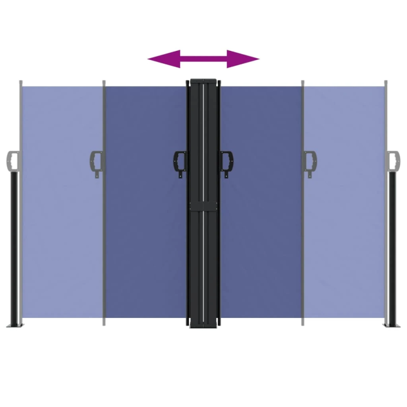 vidaXL izvelkams sānu aizslietnis, zils, 160x1000 cm