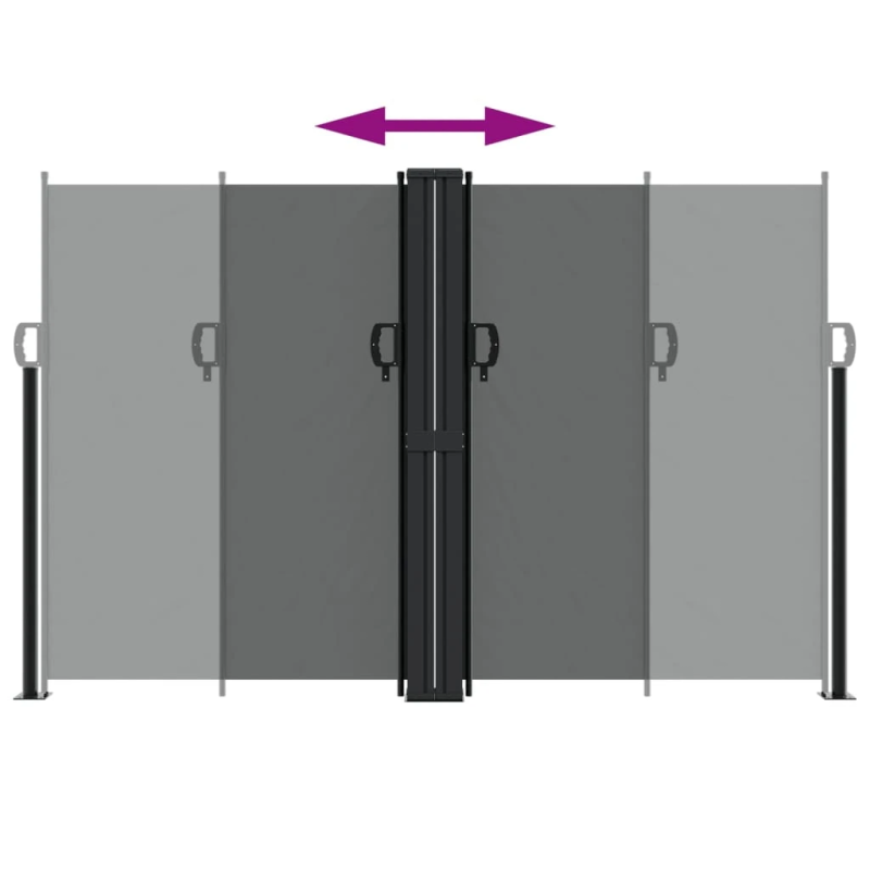 vidaXL izvelkama sānu markīze, antracītpelēka, 160x1000 cm
