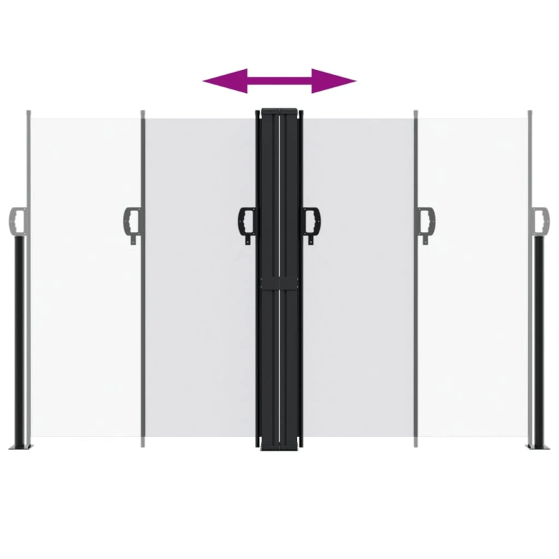 vidaXL izvelkams sānu aizslietnis, balta, 160x1000 cm