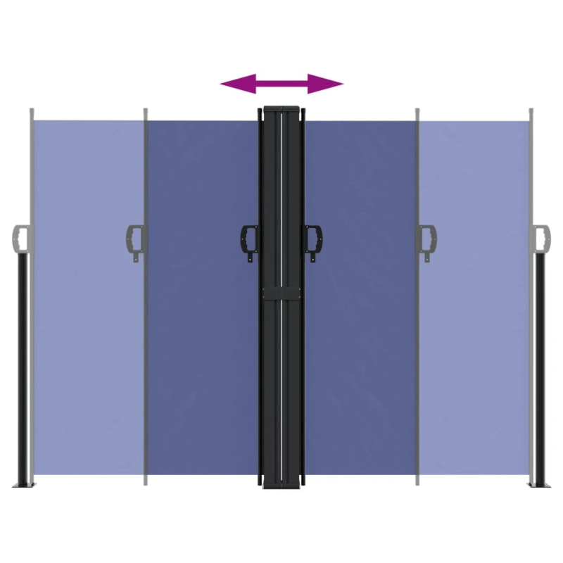 vidaXL izvelkama sānu markīze, zila, 180x1000 cm