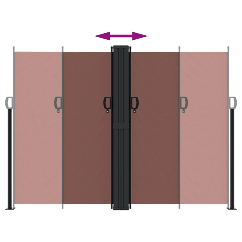 vidaXL izvelkama sānu markīze, brūna, 180x1000 cm