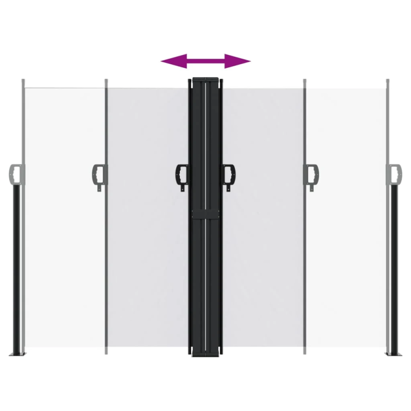 vidaXL izvelkama sānu markīze, balta, 180x1000 cm