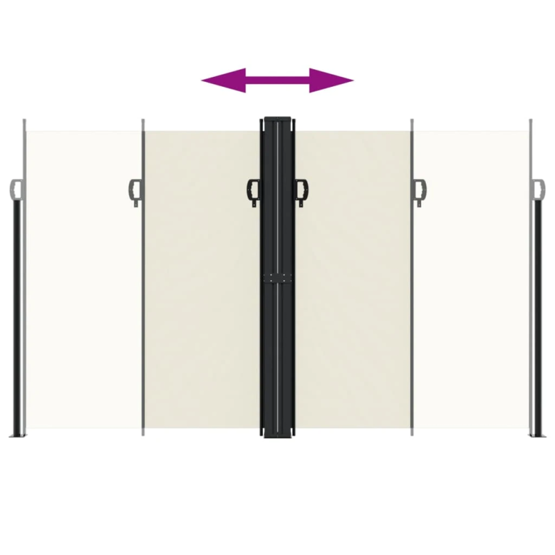 vidaXL izvelkama sānu markīze, krēmkrāsa, 200x1000 cm