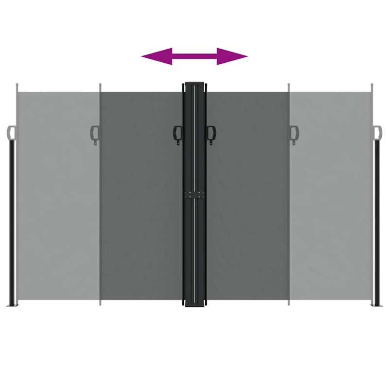 vidaXL izvelkama sānu markīze, antracītpelēka, 200x1000 cm