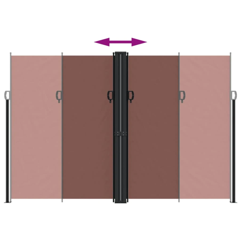 vidaXL izvelkama sānu markīze, brūna, 220x1000 cm