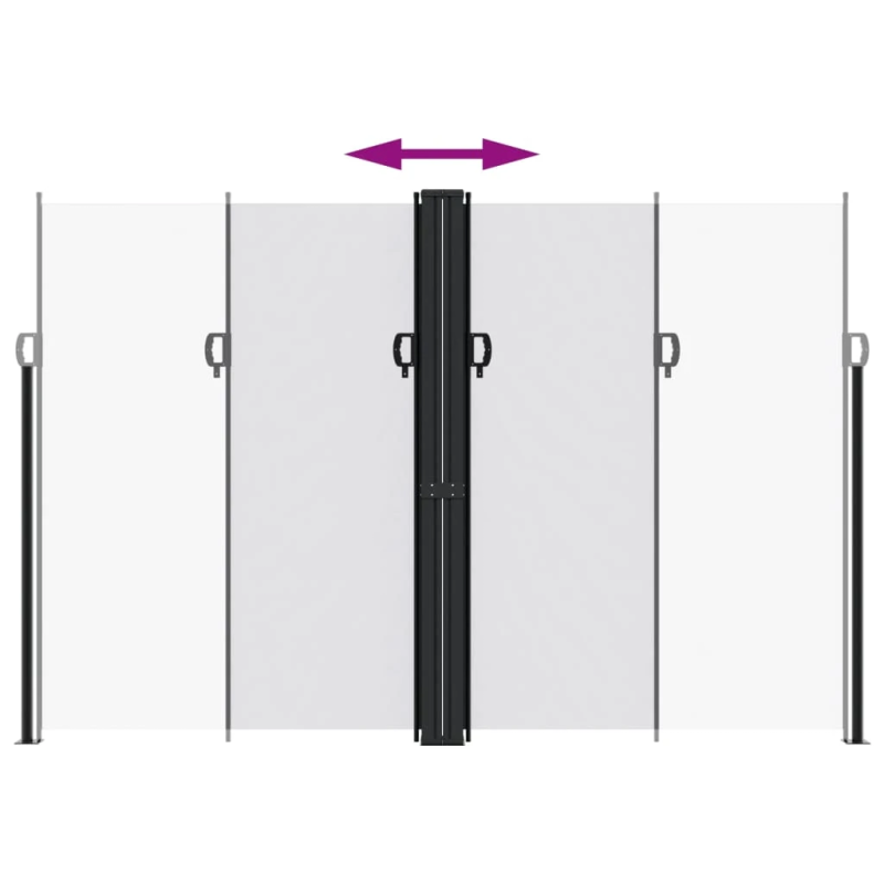 vidaXL izvelkama sānu markīze, balta, 220x1000 cm