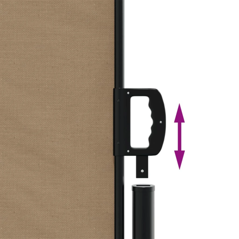 vidaXL izvelkama sānu markīze, pelēkbrūns, 220x1000 cm