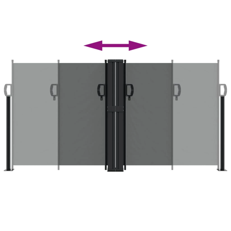 vidaXL izvelkams sānu aizslietnis, antracītpelēks, 120x1200 cm