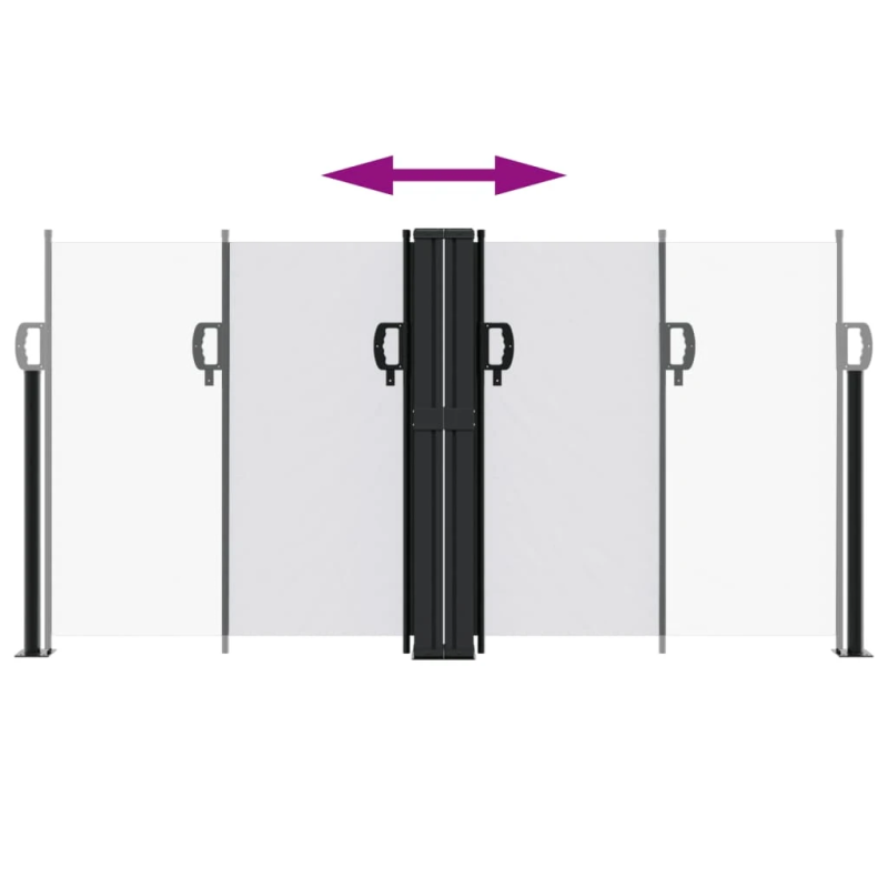 vidaXL izvelkama sānu markīze, balta, 120x1200 cm