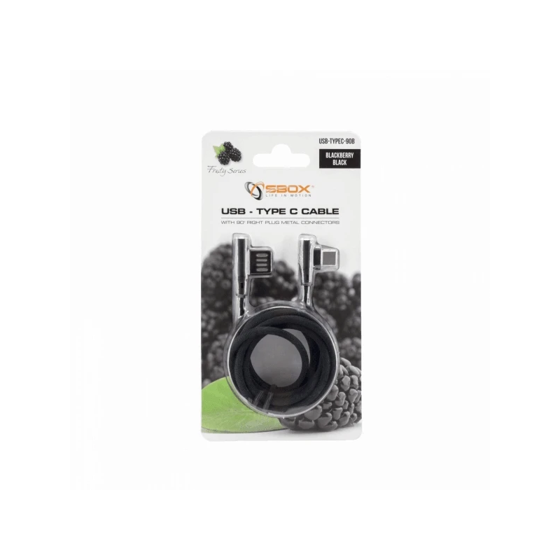 Sbox USB-C-90-B USB- Type C 90 M-M 1.5m Black