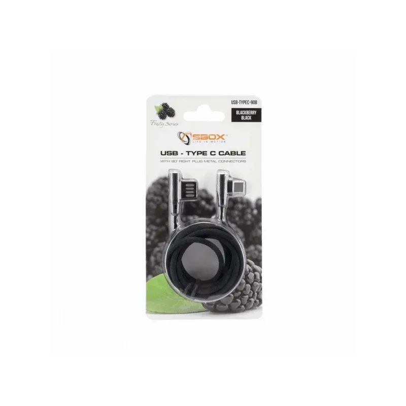 Sbox USB-C-90-B USB- Type C 90 M-M 1.5m Black