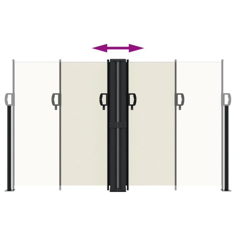 vidaXL izvelkama sānu markīze, krēmkrāsas, 140x1200 cm