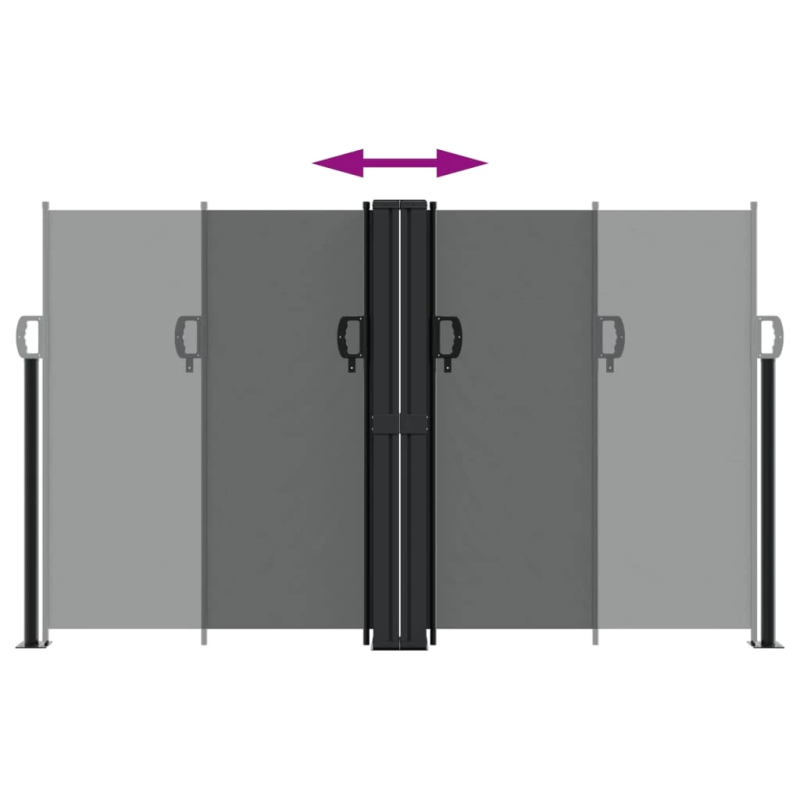 vidaXL izvelkama sānu markīze, antracītpelēka, 140x1200 cm