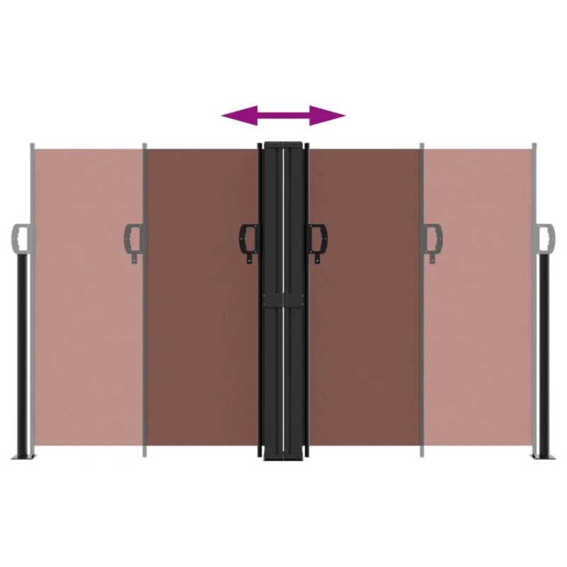 vidaXL izvelkama sānu markīze, brūna, 140x1200 cm