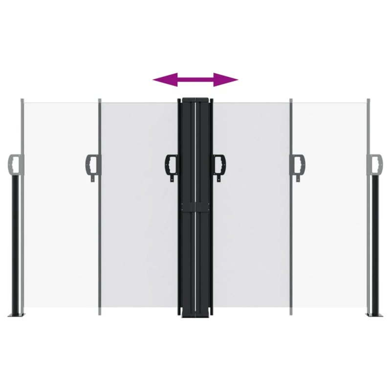 vidaXL izvelkama sānu markīze, balta, 140x1200 cm