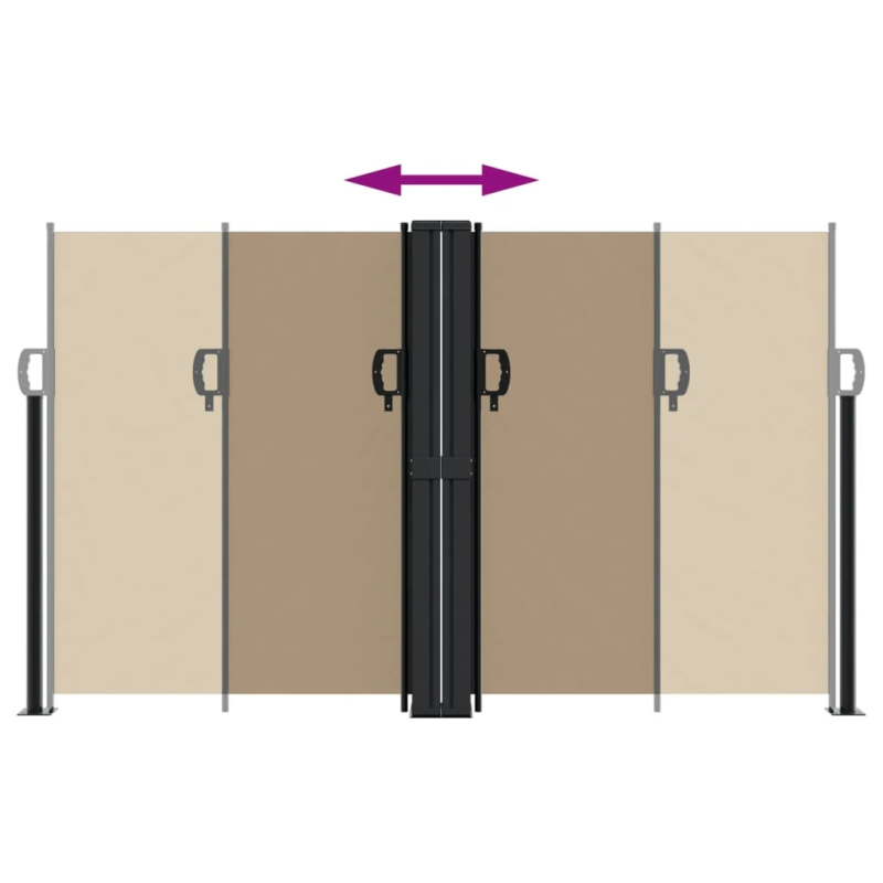 vidaXL izvelkama sānu markīze, pelēkbrūna, 140x1200 cm