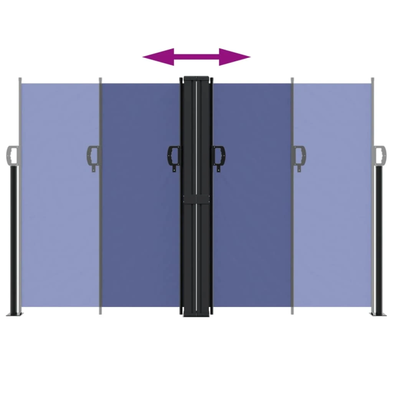 vidaXL izvelkama sānu markīze, zila, 160x1200 cm