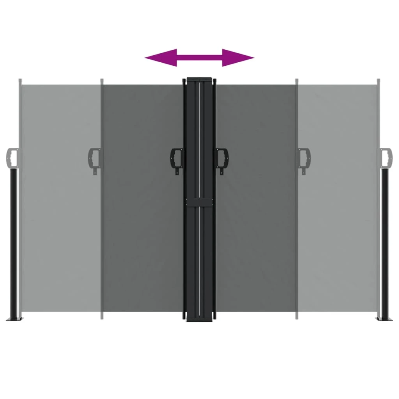 vidaXL izvelkams sānu aizslietnis, antracītpelēks, 160x1200 cm