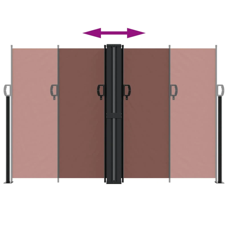 vidaXL izvelkams sānu aizslietnis, brūns, 160x1200 cm