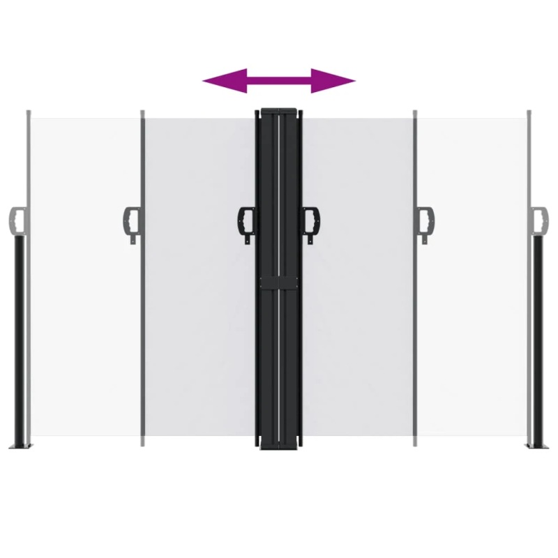 vidaXL izvelkama sānu markīze, balta, 160x1200 cm