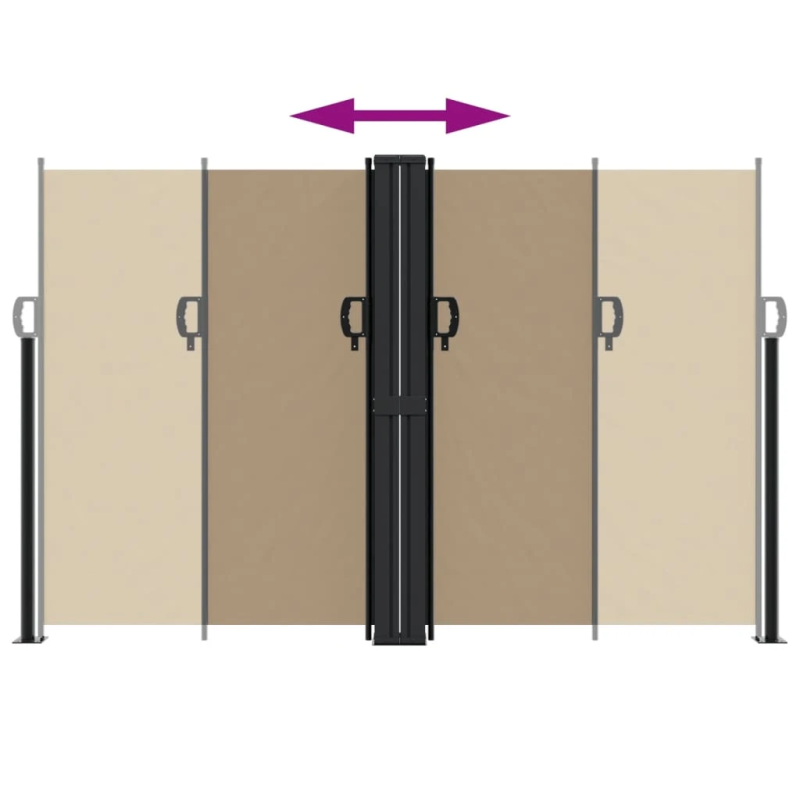 vidaXL izvelkama sānu markīze, pelēkbrūna, 160x1200 cm