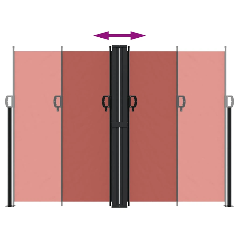 vidaXL izvelkama sānu markīze, sarkanbrūna, 180x1200 cm