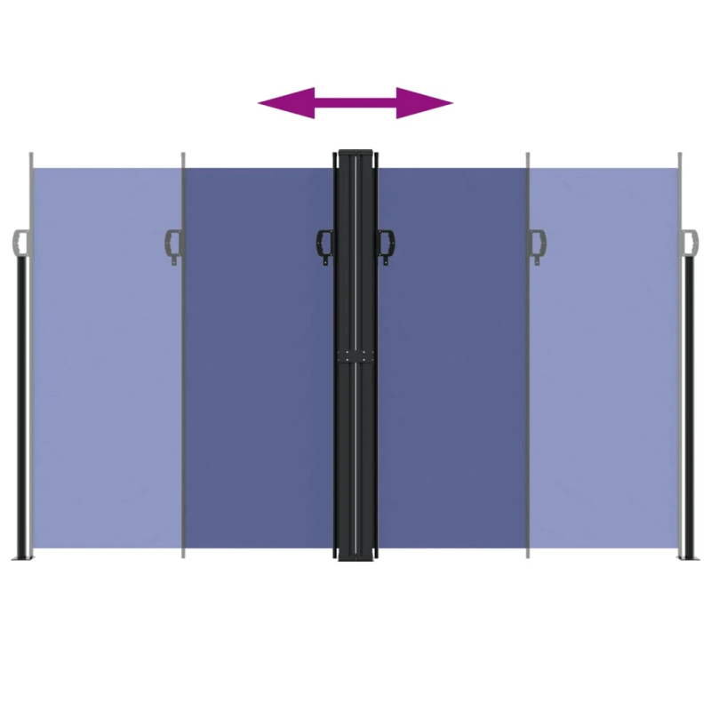 vidaXL izvelkama sānu markīze, zila, 200x1200 cm
