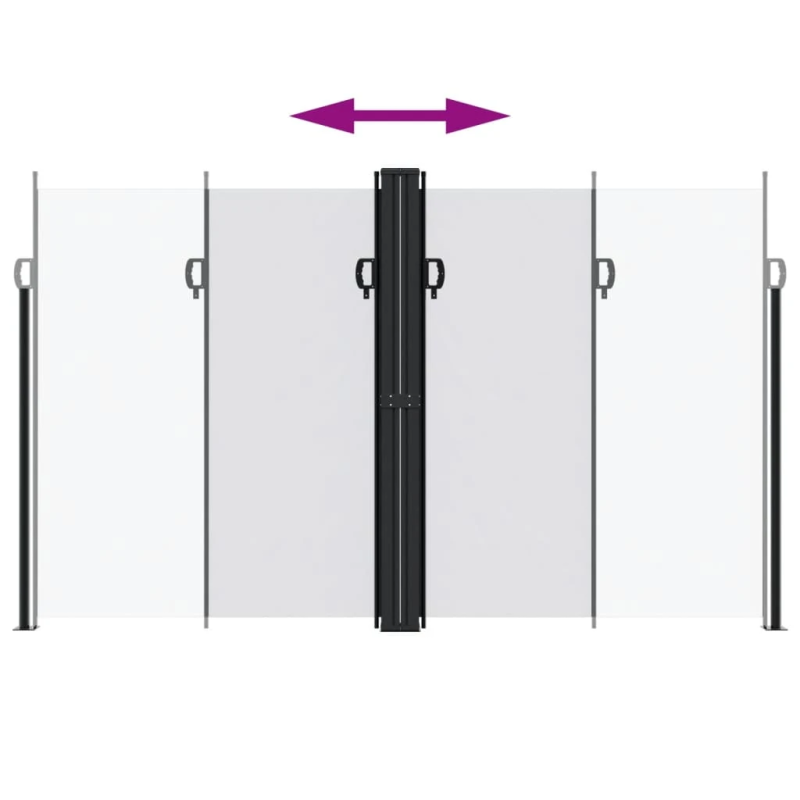 vidaXL izvelkama sānu markīze, balta, 200x1200 cm