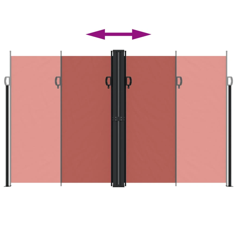 vidaXL izvelkama sānu markīze, sarkanbrūna, 200x1200 cm