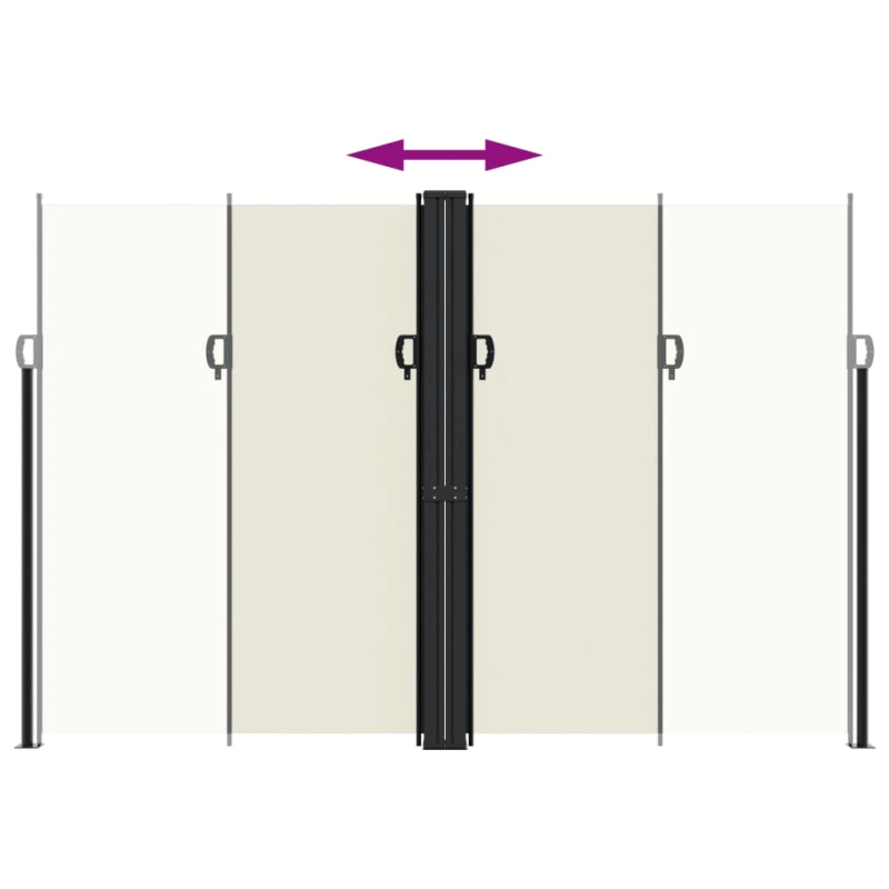 vidaXL izvelkama sānu markīze, krēmkrāsa, 220x1200 cm